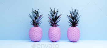 Pineapple painted in pastel colors decoration / Photodune, Misc
