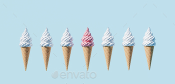 Soft serve ice cream in a cone / Photodune, Misc