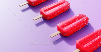 Orange popsicles background / Photodune, Misc