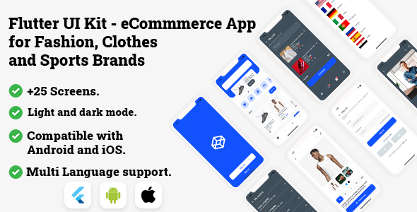 Flutter UI Kit – eCommmerce App for Fashion, Clothes and Sports Brands