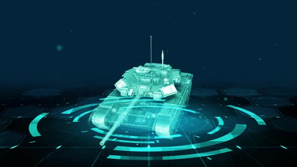 HUD The futuristic 3D sci-fi Tank