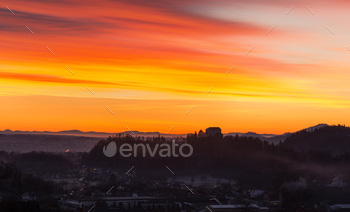 Vivid sunrise above the castle / Photodune, Misc