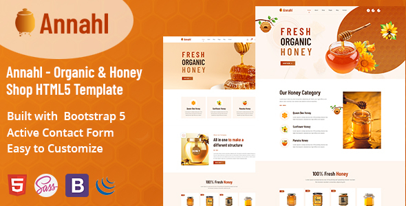 Annahl - Organic & Honey Shop HTML5 Template