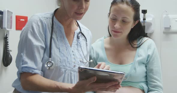 Medical professional working at a hospital alt