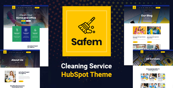 Safem - HubSpot Theme for Cleaning Service Agency