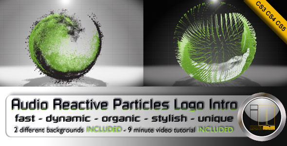 Audio Reactive 3D Particles Logo Intro