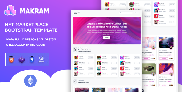 Makram - NFT Marketplace Bootstrap 5 Template