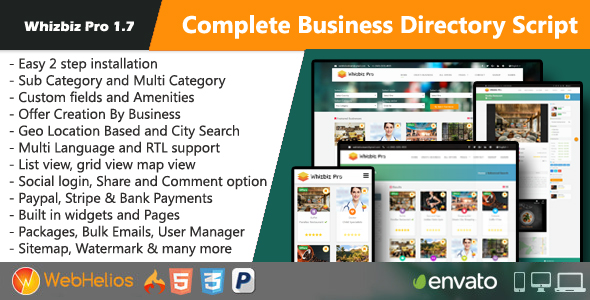 Whizbiz Pro - Complete Business Directory Script