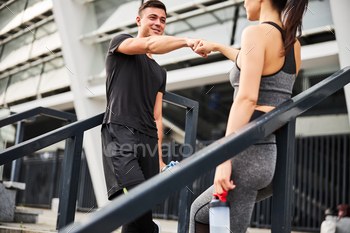 Happy young couple going to partner training / Photodune, Misc