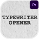 Typewriter Opener \ MOGRt - VideoHive Item for Sale
