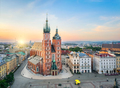Aerial view of  St. Mary's Basilica in Krakow, Poland - PhotoDune Item for Sale