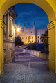 View of Lublin Castle through the arch at dusk - PhotoDune Item for Sale