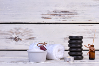 Still life stones and towel for spa aromatherapy. / Photodune, Misc
