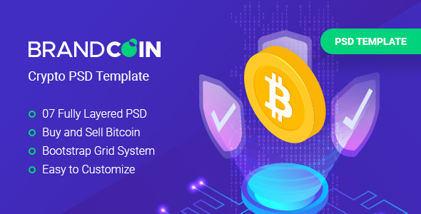 BrandCoin Cryptocurrency PSD Template