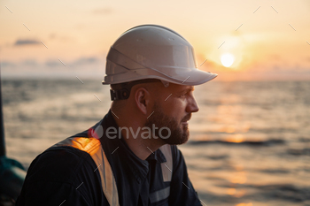 Marine Deck Officer or Chief mate on deck of offshore vessel or ship / Photodune, Misc
