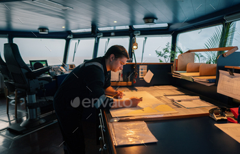 tch on Bridge . He does chart correction of nautical maps and publications. Work at sea