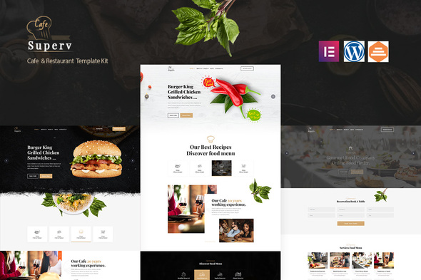 Superv Cafe - Restaurant Elementor Template Kit