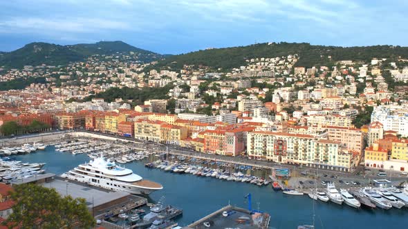 View of Old Port of Nice with Yachts, France