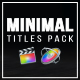 Minimal Titles Pack for FCPX - VideoHive Item for Sale