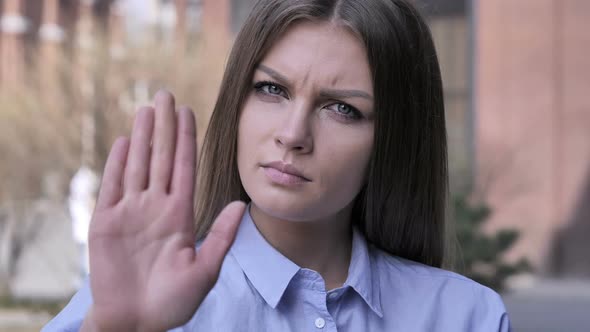 Stop Gesture By Adult Man Denying and Rejecting