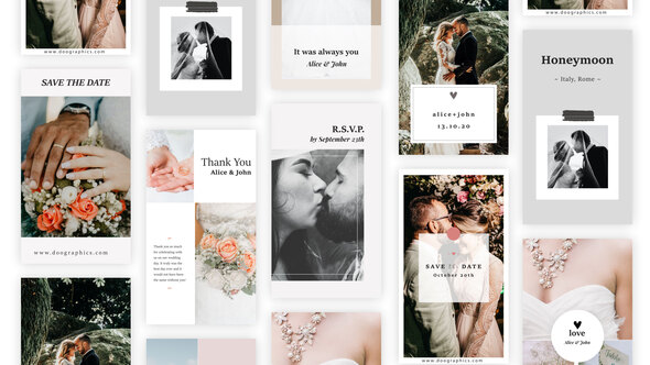 Wedding Instagram Story After Effect Template
