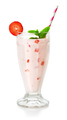 Glass of strawberry milk cocktail - PhotoDune Item for Sale