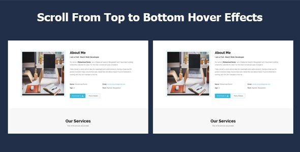 Scroll From Top to Bottom Hover Effects