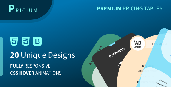 Pricium Pricing Tables