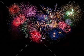 Amazing celebration multicolored sparkling fireworks / Photodune, Misc