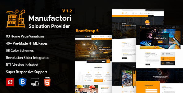 Manufactori: Factory and Industrial Business HTML5 Template