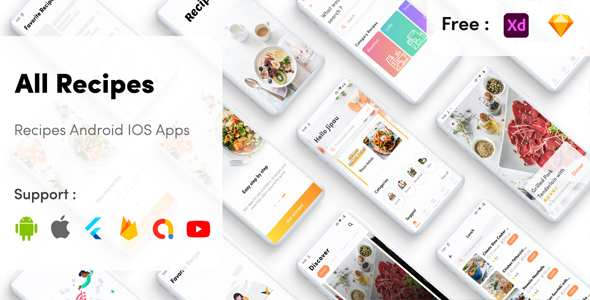 Recipe Pro - Flutter Recipe App Cookbook with admin panel flutter recipe mobile app