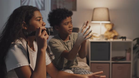 Kids Playing with Flashlight