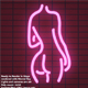 Lady's Neon Light Sign - 3DOcean Item for Sale