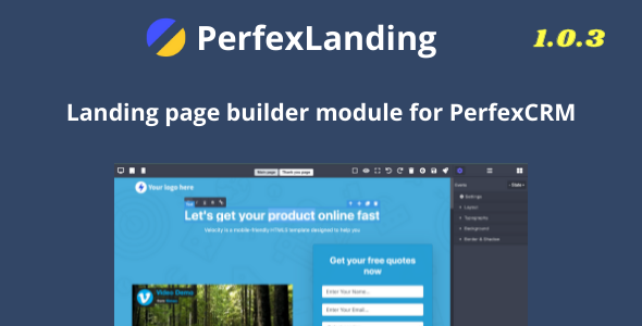 PerfexLanding - LandingPage builder for PerfexCRM