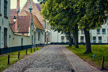Begijnhof Beguinage in Bruges town. Brugge, Belgium / Photodune, Misc