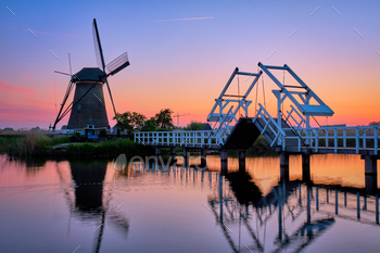 Windmills at Kinderdijk in Holland. Netherlands / Photodune, Misc
