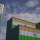 India Flag Containers are Located at the Container Terminal - VideoHive Item for Sale