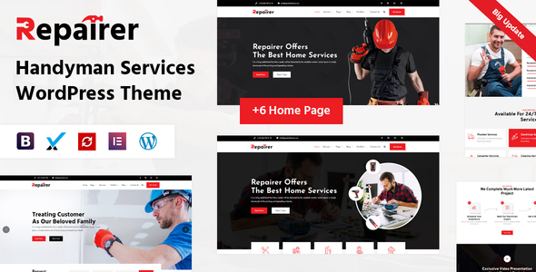 Repairer - Handyman Services WordPress Theme