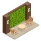 Isometric Green Wall in Office - GraphicRiver Item for Sale