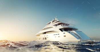 Luxury motor yacht on the ocean / Photodune, Misc