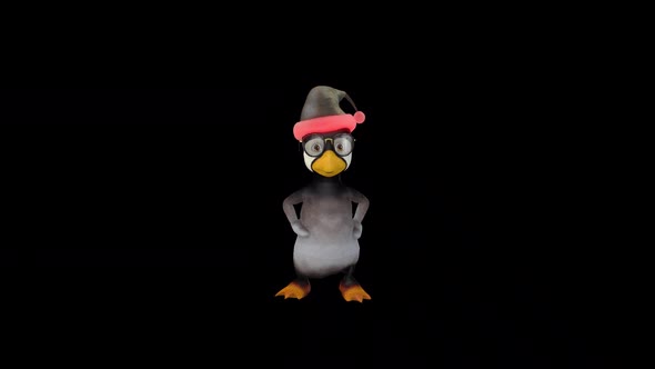 Cartoon Pengui Dance 3   Christmas Concept