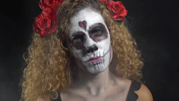 halloween make up sugar skull