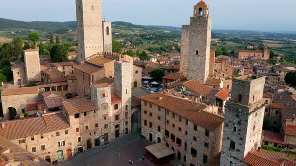 Aerial view of San Gimignano, Tuscany