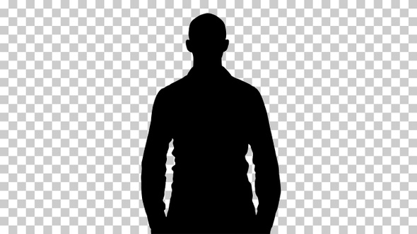 Silhouette  man , Alpha Channel