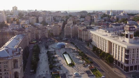 Top View of the Center of Kiev