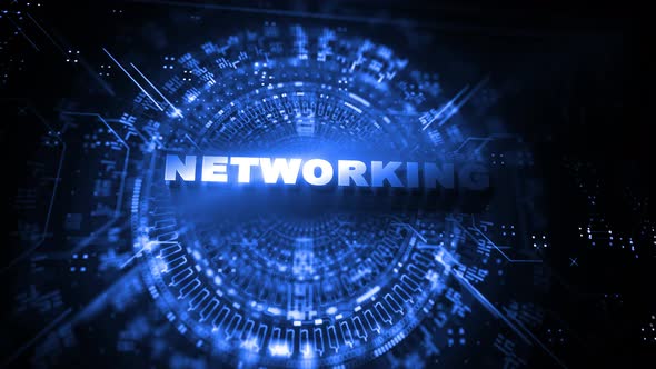 Networking Word On Digital Background 4K