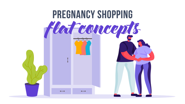 Pregnancy shopping - Flat Concept