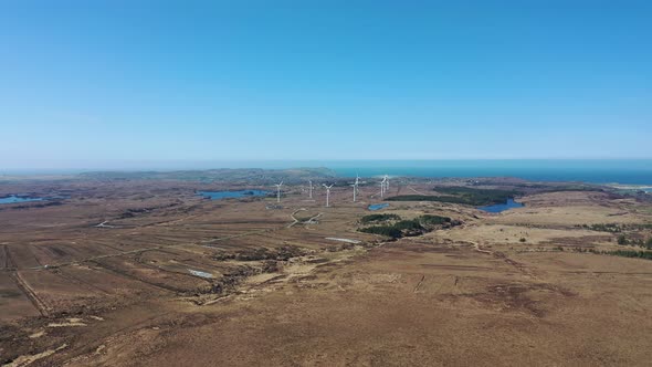 The Loughderryduff Windfarm Between Ardara and Portnoo in County Donegal  Ireland  Time Lapse