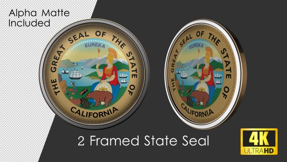 Framed Seal Of California State