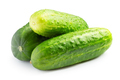 Ripe cucumbers isolated on white background - PhotoDune Item for Sale